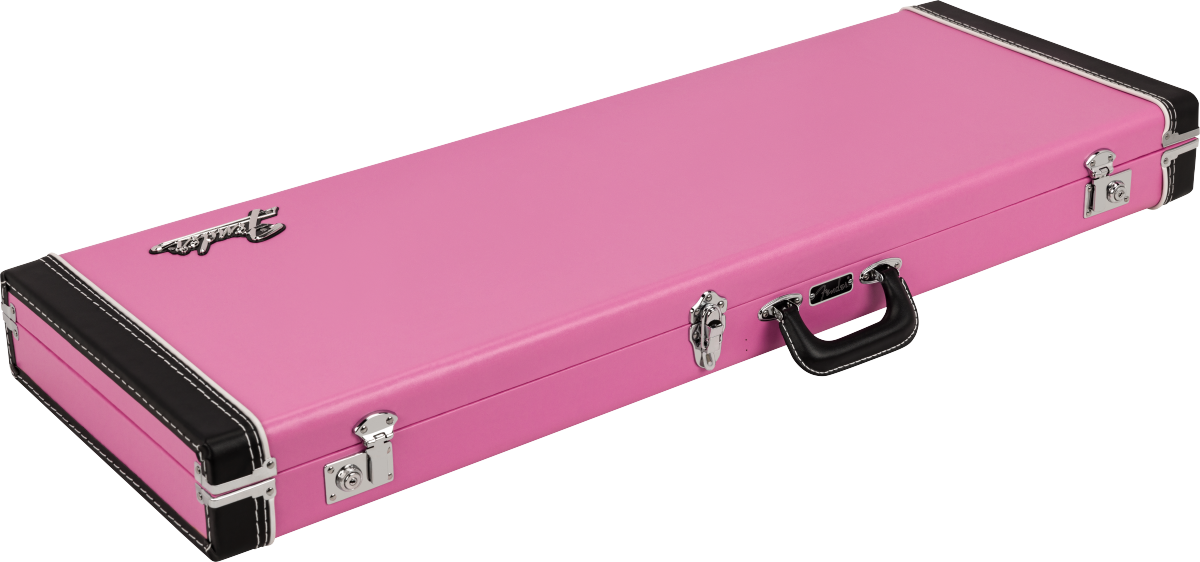 Fender Joe Strummer Signature Stratocaster/Telecaster Molded Guitar Hard Case, Pink Leopard