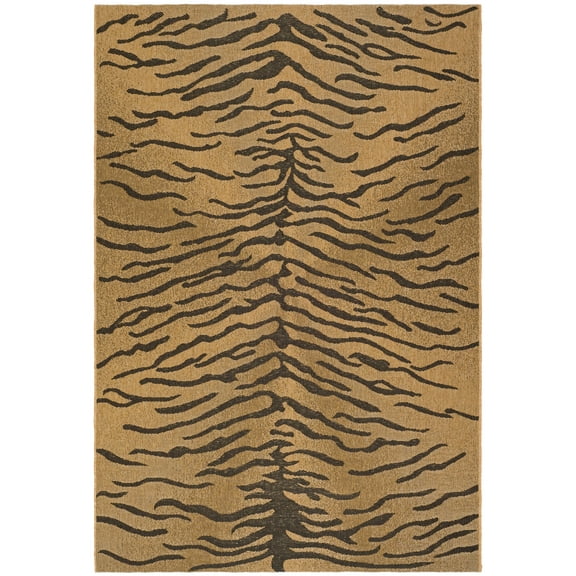 Safavieh Courtyard Aidan Animal Indoor/Outdoor Area Rug, Gold/Natural, 5'3" x 7'7"