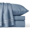 thumbnail image 2 of Subrtex  ultra-soft 4-piece Deep Pocket Microfiber Tencle Bed Sheet Set Twin XL - Gray, 2 of 5