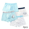 thumbnail image 3 of Godderr 4-Pack Baby Kids Boys Cotton Underwear Boxer Suitable for All Seasons Briefs Comfortable Cartoon Four Corners Shorts for 2-12 Years Old Teenagers Toddler, 3 of 9