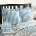 thumbnail image 6 of VHC Brands Annie Buffalo Blue Check Fabric Euro Sham Ruffled Edge 26x26, 6 of 7