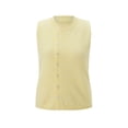 thumbnail image 2 of Gupgi Women's Knit Tank Tops Solid Color Sleeveless Round Neck Front Button Slim Sweater Vest, 2 of 9