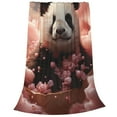 thumbnail image 2 of Honeii Cute Cloud Panda Print Fleece Blanket - Throw Blanket for Bed, Sofa, Couch, Camping, and Travel , Microplush Ultra Soft Warm Blanket-50"x40", 2 of 7
