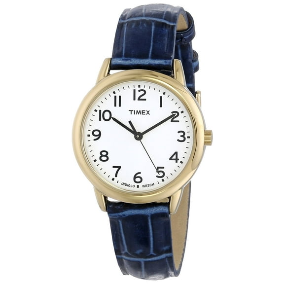 Timex Women's T2n954 Elevated Classics Dress Goldtone Case Leather Strap Watch Steko LTD