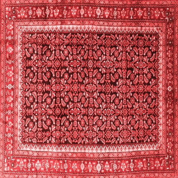 Ahgly Company Indoor Square Persian Red Traditional Area Rugs, 8' Square