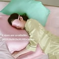 thumbnail image 2 of Zippered Satin Pillow Cases for Hair and Skin, Luxury Standard Hidden Zipper Pillowcases Set of 2, 20 x 26 Inches, Orange, 2 of 7