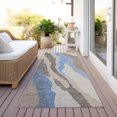 thumbnail image 6 of Addison Rugs Chantille Indoor/Outdoor Transitional Waves Taupe Washable Runner Rug, 2'3" x 7'6", 6 of 6