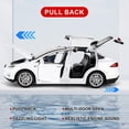thumbnail image 3 of Cybertruck Pickup Truck Toy Car Model x, BDTCTK Diecast Pull Back Car Toys Alloy Vehicles with Lights and Sound 1:32 Scale Model  (White）, 3 of 6