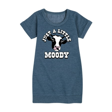 

Instant Message - Just A Little Moody - Toddler & Youth Girls Fleece Dress