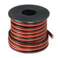 thumbnail image 1 of 2 Conductor Paralelo Silicona Cable 16AWG 16 Calibre Rojo Negro Trenzado Eléctrico Cable Estañado Cobre Carrete 7,5 m/25 Pies para LED Tira Extensión Cable Cordón, Coche Modelo, 1 of 7