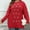 01 Red, variant on Woman Winter Plus Size Round Neck Pullover Beaded Long Sleeve Sweater Loose Casual Cozy Chunky Coat
