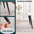 thumbnail image 2 of HOMYLIN Mesa de Comedor 6 personas Rectangular 160cm Minimalista Moderna Mesa Conferencias con Patas de Metal para 4 a 8, para Comedores restaurantes,cocinas,salón,sala de estar, MDF, 2 of 5