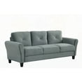 thumbnail image 2 of Modern Minimalist Fabric Sectional Sofa 220cm for Living Room - Easy-Clean Velvet, 2 of 9