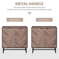 thumbnail image 3 of HOMCOM Sideboard Buffet Cabinet, Chevron Double Door Kitchen Cabinet, Accent Cabinet with Adjustable Shelf, Walnut, 3 of 6