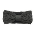thumbnail image 1 of Sonducket Diademas de ganchillo invierno elástico de punto de punto ancho cálido grueso Universal calentador de orejas diadema regalos para mujeres Accesorio para el cabello Gris oscuro Sonducket AP009571-07B, 1 of 6
