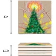 thumbnail image 3 of FMSHPON Merry Christmas Set of 6 Coaster for Drinks, Absorbent Ceramic Stone Coasters Cup Mat with Cork Base for Home Kitchen Room Coffee Table Bar Decor, 3 of 4