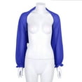 thumbnail image 3 of iEFiEL Womens Chiffon Shrug Cardigan Solid Cropped Bolero for Wedding Evening Party Blue One Size, 3 of 7