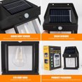 thumbnail image 4 of 2 Luces Solares Pared para Exteriores Con Sensor Cobertizo Garaje Patio (), 4 of 7