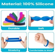 GOGO 12 Pcs Adult Rubber Bracelets, Silicone Wristbands, Party Accessories - Yellow