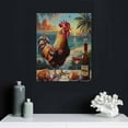 thumbnail image 5 of Nawypu Vintage Farmhouse Rooster Canvas Prints Wall Art Modern Pictures Artwork  Canvas Prints Tropical Beach Cocktail Bar Funny Rooster Chicken Wall Art for Living Room, 5 of 5