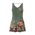 thumbnail image 4 of Ovzne Robes Grande Taille pour Femmes Rondes Robe d'Été Mode Imprimée avec Poches Sans Manches Col en V Robe Imprimée en Solde, 4 of 5