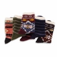 thumbnail image 3 of BambooMN Men's Cabin Double Layer Thick Soft Warm Fuzzy Comfy Home Socks, 3 Pairs Asst A, Extra Large, 3 of 9
