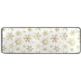 thumbnail image 5 of Dreamtimes Snowflake Golden Hallway Runner Rug 2'x6' Kitchen Rug with Rubber Backing Christmas Non Slip Entryway Rug Runner Washable Soft Area Rug for Hallway Bedroom Kitchen Decor, 5 of 6