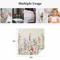 thumbnail image 5 of Cloth Napkins Set of 4 - 20x20 Inches, Watercolor Wildflowers Washable Reusable Table Napkins, Farmhouse Botanical Flowers Herbs Soft & Absortbent Dining Napkin for Party Wedding Hotel Restaurant, 5 of 8