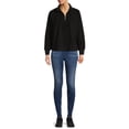 thumbnail image 2 of Time and Tru Women's Faux Sherpa Pullover Sweatshirt, 2 of 5