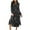 Black, variant on Lindreshi Fall Dresses for Women Homecoming Dresses Women Sexy Fashion V-Neck Long Sleeve Bandage Print Party Fall Length Dress