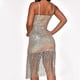 thumbnail image 2 of Sexy Dress V-neck Fringe Slip Dress For Women, 2 of 4