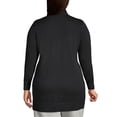 thumbnail image 2 of Lands' End Women's Plus Size Long Sleeve Open Long Cardigan Sweater, 2 of 3