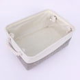 thumbnail image 3 of Unique Bargains Storage Bin with Handle Fabric Cube Grey/White 14*10*6.5in, 3 of 8