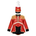 thumbnail image 3 of iiniim Kids Girls Circus Magician Costume Ringmaster Lion Tamer Outfits Drummer Marching Band Team Uniform Red B 10, 3 of 7