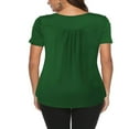 thumbnail image 4 of Femmes Été Plus Size Tunic Tops Manches Courtes Blouses Casual Floral Henley Shirts, 4 of 5