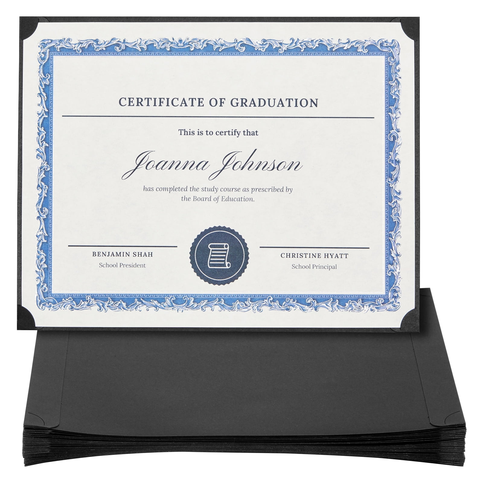 24 Pack Black Single Sided Certificate Holders Diploma Cover For 24-pack-black-single-sided-certificate-holders-diploma-cover-for