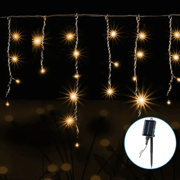 Cortinas Serie Luces 100led Decorativas Ip65 5m 25piezas Amarillo