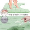 thumbnail image 3 of LAICAIW Memory Foam Toilet Bath Mat U-Shaped, 24 X 20 Inches,Soft and Comfortable, Super Water Absorption, Non-Slip, Machine Wash and Easier to Dry for Bathroom Commode Contour Rug, Pale Green, 3 of 7