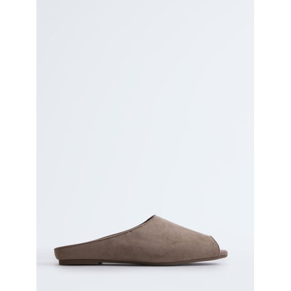 Scoop Women's Faux Leather Peep Toe Mules