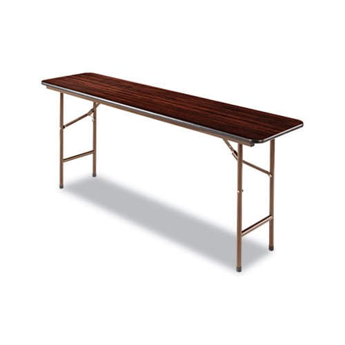 Wood Folding Table Rectangular, 71 7/8w x 17 3/4d x 29 1/8h, Mahogany