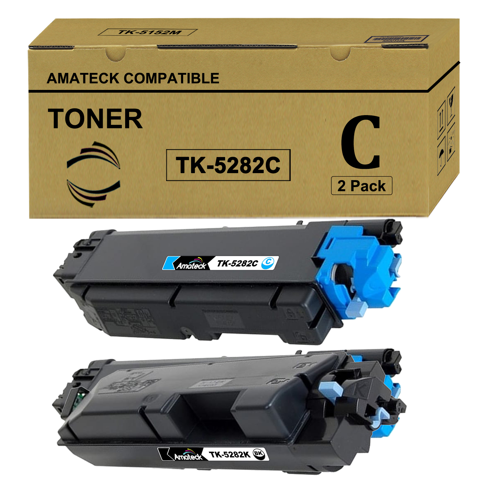 TK-5282 High Yield Toner Cartridges 4-Pack For Kyocera Ecosys Printers - Reliable Replacement Toner