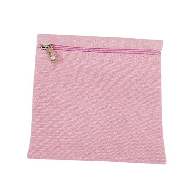 Zentra Inner-type pocket with zipper, security function, hand-stitched canvas material, pink