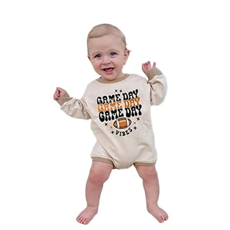 

Huakaishijie Infant Baby Boy Girl Sweatshirt Romper Letters Print Long Sleeve One-Piece Bodysuit