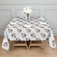 thumbnail image 3 of White Cow Flip Pattern Square Tablecloth,Waterproof Square Table Cover,Wipeable Spillproof Washable Table Cover for Home Kitchen Party Decor 52"x52"(132x132cm), 3 of 6