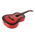 thumbnail image 3 of LAGRIMA Beginners Acoustic Guitar w/Guitar Case, Strap, Tuner & Pick Steel Strings Red, 3 of 7