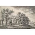 thumbnail image 2 of Anthonie Waterloo 24x17 Gold Ornate Framed and Double Matted Museum Art Print Titled - Trees and Cottages in Hilly&nbsp;Landscape (17th&nbsp;Century), 2 of 4