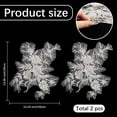 thumbnail image 2 of Polyester Acrylic Rhinestones Applique embroidery ABS Sequins Iron Base Flower Light Grey 340x260x6mm, 2 of 7