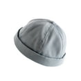 thumbnail image 2 of SnugZero - Brimless Adjustable Docker Hat Beanie | Retro Cotton No Visor Cap Men and Women, Light Blue, 2 of 3