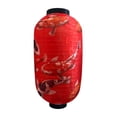 thumbnail image 2 of Japanese Lanterns, Traditional Japanese Style Red Fabric Lamp Red 30x55cm, 2 of 6