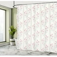 thumbnail image 4 of Ambesonne Floral Shower Curtain, Soft Colored Berry Twigs, 69"Wx70"L, Off White Coral Pearl, 4 of 4